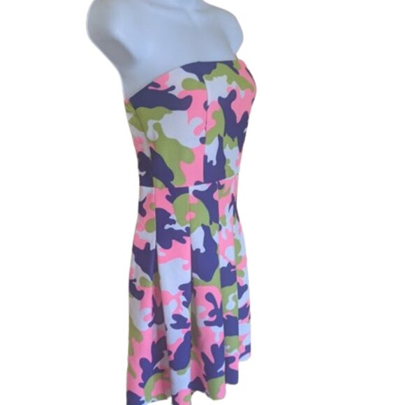 Camo Print - Bright Colors - Sleeveless Dress Size Small NEW NWT - Picture 2 of 3